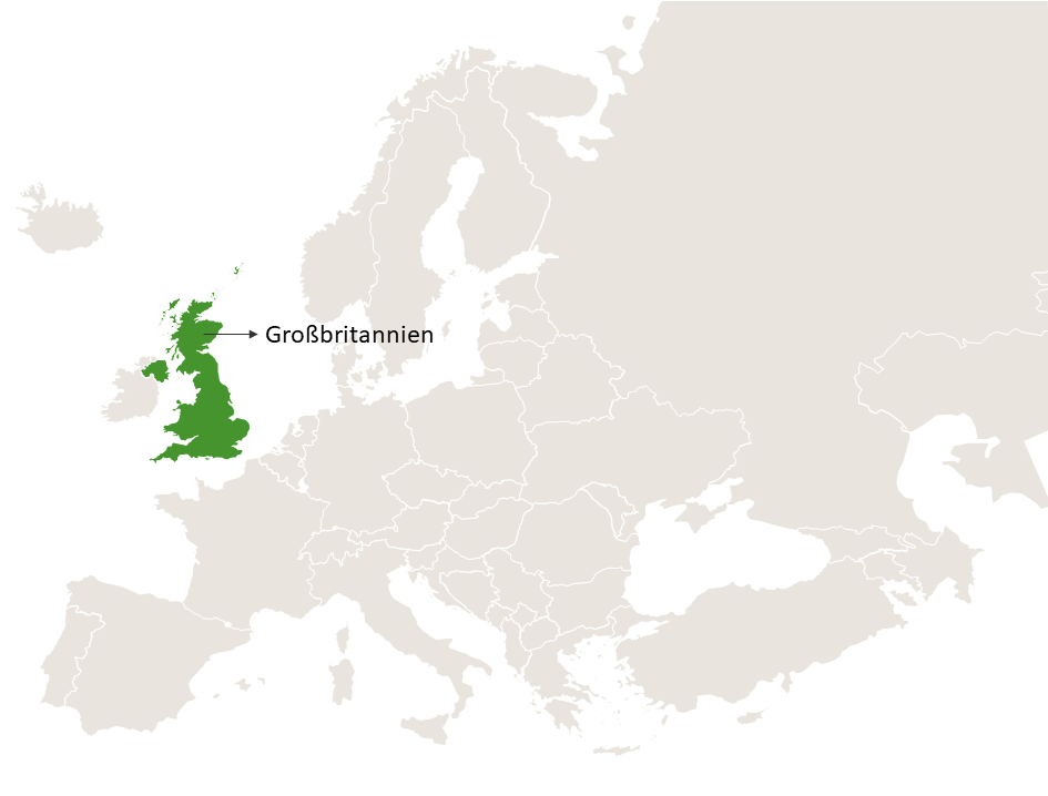 Kontraktlogistik Großbritannien, Lagerfläche Großbritannien